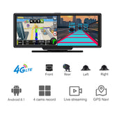 360 Degree Android Dash Camera ( FRONT+ REAR+LEFT +RIGHT )
